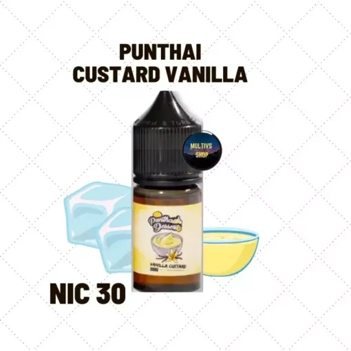 Punthai custard vanilla saltnic น้ำยาซอลนิค