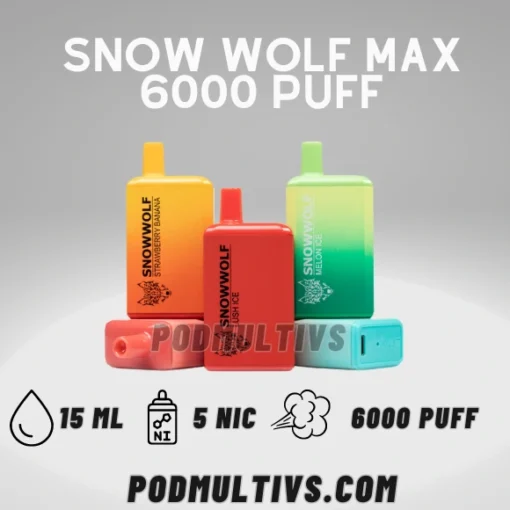 Snow wolf Max 6000 puffs