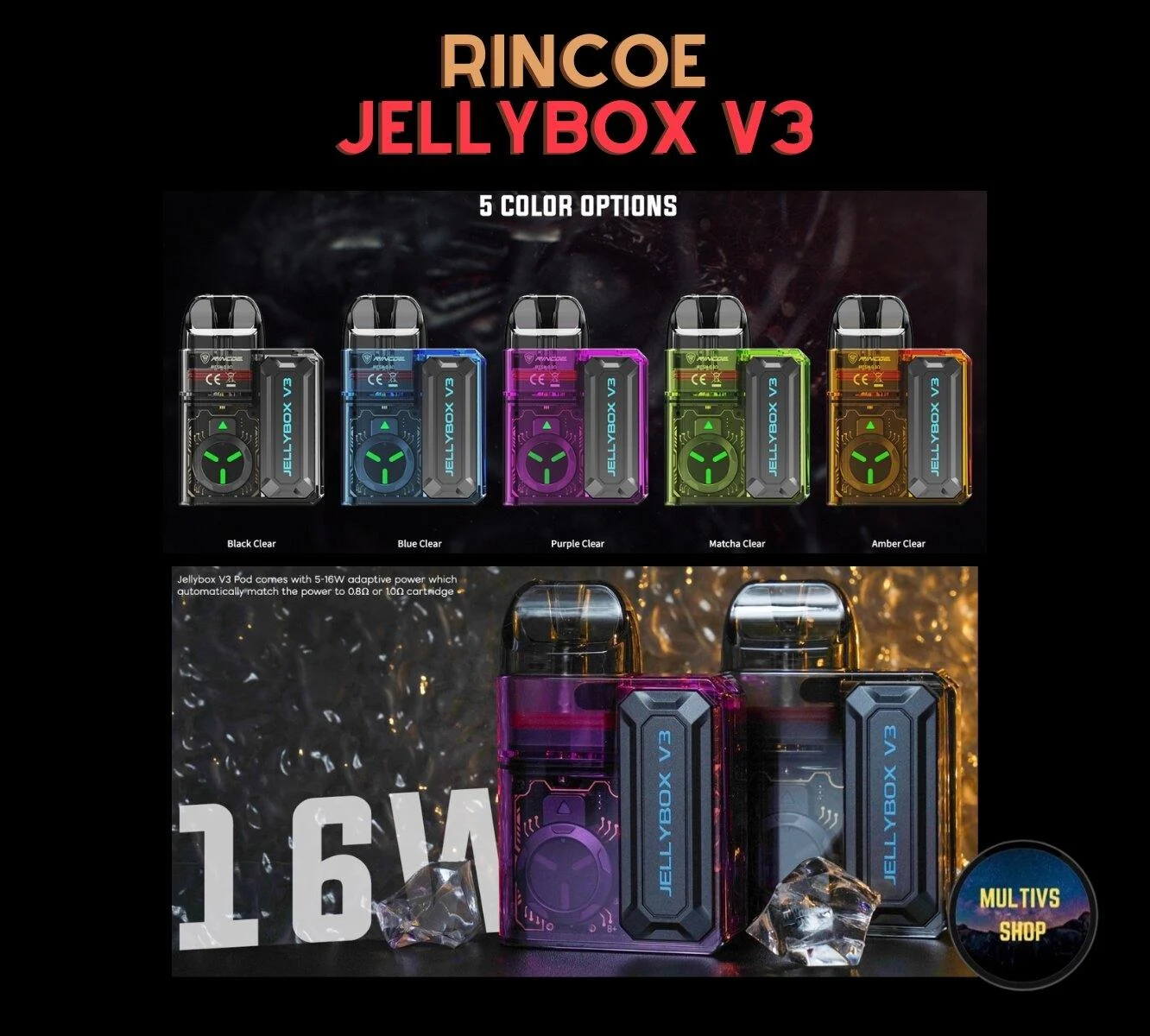Rincoe Jellybox V3 Colour Options