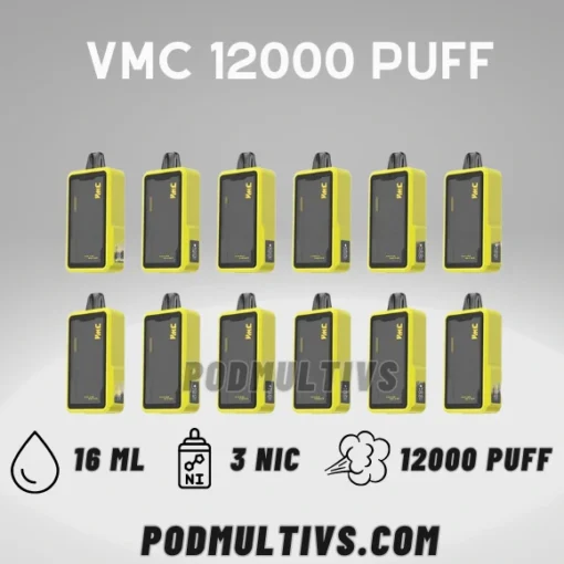 VMC 12000 Puffs ราคาส่ง พอตใช้แล้วทิ้งรุ่นใหม่ล่าสุด ดูดได้ 12000 คำ ราคาถูก